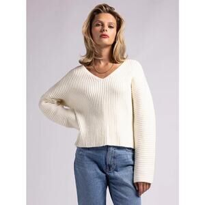 WEEKEND LOS ANGELES Women's Celine Sweater Size M In Creme